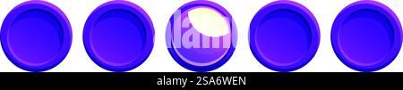 Simple loading bar with a glowing element indicating progress. Purple loading bar with glowing element showing progress Stock Vector