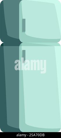 Double door refrigerator keeping food fresh and drinks cold. Modern double door refrigerator cooling food and drinks Stock Vector