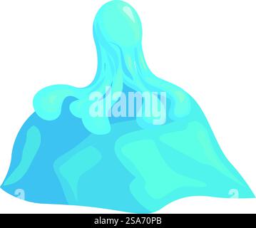 Blue slime monster is spreading its tentacles over a surface. Blue slime monster spreading its tentacles over surface Stock Vector
