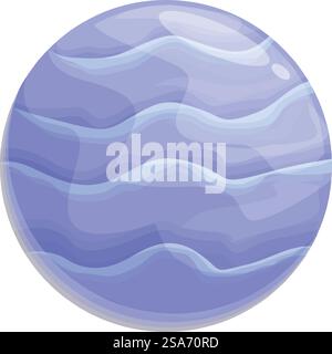 Neptune planet is orbiting in outer space with a blue atmosphere. Neptune planet floating in the solar system Stock Vector