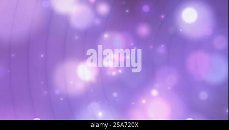 Image of light spots moving over circles Stock Photo
