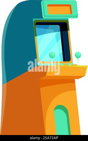 Classic arcade game machine with joysticks and buttons, evoking ...