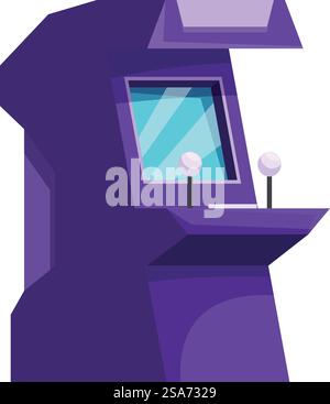 Purple joystick icon cartoon vector. Game control Stock Vector Image ...