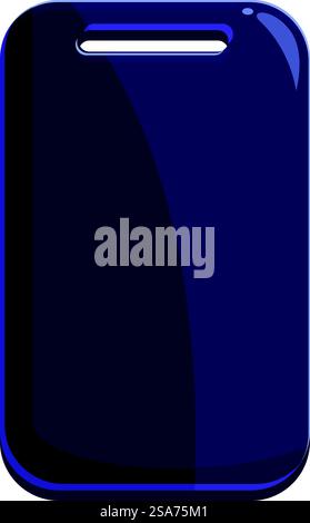 Dark blue plastic cutting board with a handle hole, perfect for preparing food safely and hygienically. Dark blue plastic cutting board with handle hole Stock Vector