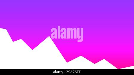 Vibrant pink and purple abstract background with a modern jagged edge design. Abstract modern gradient background with jagged edge in pink and purple Stock Vector
