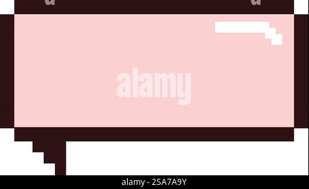 Pixelated speech bubble with an empty dialogue box, inviting you to fill it with your own message. Pixelated speech bubble showing empty dialogue box Stock Vector