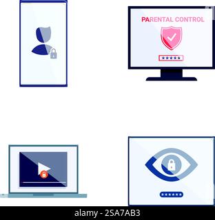 A comprehensive set of cybersecurity and data privacy line icons ...