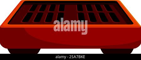 Empty wooden tea ceremony table with a grate is waiting for a teapot. Empty wooden tea ceremony table is waiting for the teapot Stock Vector