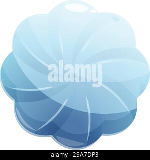 Glossy blue candy with a swirling pattern design. Blue candy showing a swirl pattern design Stock Vector