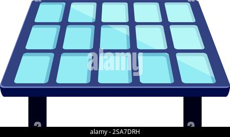 Modern solar panel converting sunlight into electricity using photovoltaic effect, renewable energy source. Solar panel converting sunlight into electricity using photovoltaic effect Stock Vector
