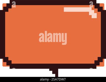 Pixel art speech bubble is offering space for your message. Pixelated speech bubble with blank space for message Stock Vector