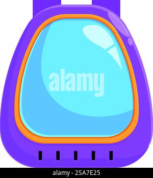 Round spaceship window giving a glimpse of the immensity of outer space. Futuristic spaceship porthole offering view of the vast cosmos Stock Vector