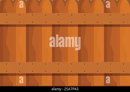 Wooden fence separating providing security and privacy. Simple wooden fence providing security and privacy Stock Vector