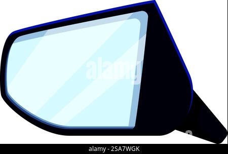 Car side rearview mirror reflecting the importance of road safety. Car side rearview mirror reflecting road safety Stock Vector