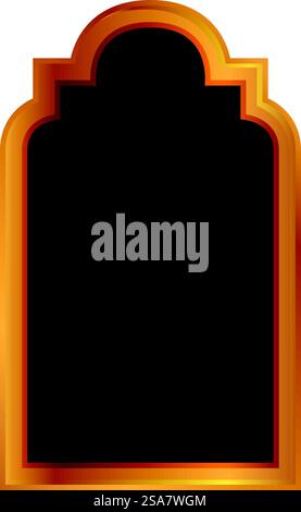 Golden frame border with dark background for certificate award or other document. Golden frame border is framing a dark background Stock Vector