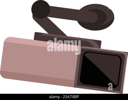 Security camera is recording, providing safety and protection. Security camera providing surveillance and monitoring Stock Vector