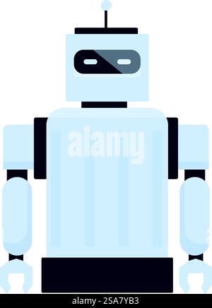Modern robot standing with its arms down at its sides. Modern robot standing with arms down at sides Stock Vector