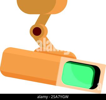 Surveillance camera observing, security system monitoring, cctv recording. Surveillance camera is recording, ensuring safety and security Stock Vector