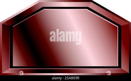 Blank metallic copper plaque sign is providing copy space on a white background. Blank metallic copper plaque sign showing copy space Stock Vector