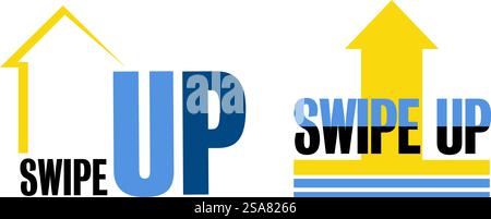 Social media icon and button, call to action for followers and subscribers. Isolated arrows and text, marketing and promotion, promo and advertisement for users online shop. Vector in flat style. Social media icons or buttons for social media Stock Vector