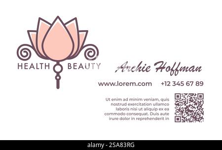 Beauty and self care, center for women caring for appearance. Spa salon specialist, professional treatment and service. Business or visiting card, advertisement or branding. Vector in flat style. Health beauty center, service for self care vector Stock Vector