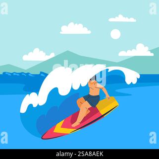 Surfer Riding Wave Vector Graphic Stock Vector Image & Art - Alamy