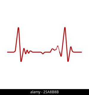 Pulse line ilustration logo vector template Stock Vector