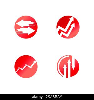Arrow ilustration logo vector template Stock Vector