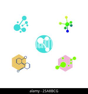 Molecule logo vector symbol template Stock Vector Image & Art - Alamy