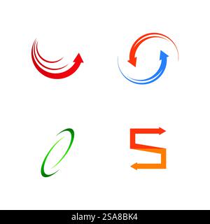 Arrow ilustration logo vector template Stock Vector