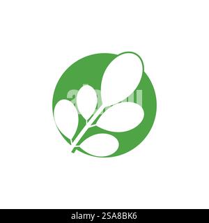 Moringa logo vector template symbol nature Stock Vector