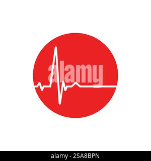 Pulse line ilustration logo vector template Stock Vector