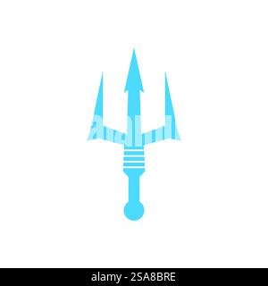 Trident logo vector template symbol element design Stock Vector