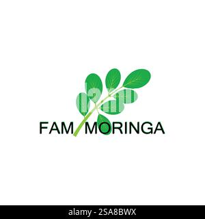 Moringa logo vector template symbol nature Stock Vector