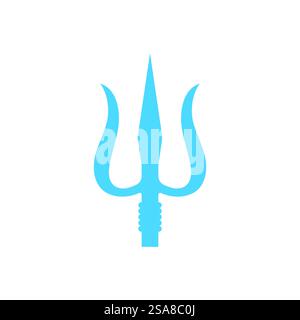 Trident logo vector template symbol element design Stock Vector