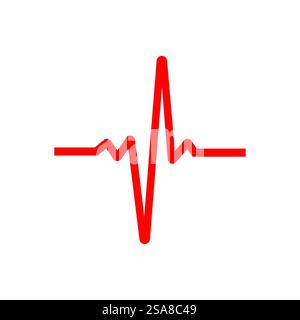 Pulse line ilustration logo vector template Stock Vector