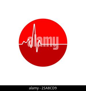 Pulse line ilustration logo vector template Stock Vector