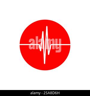 Pulse line ilustration logo vector template Stock Vector