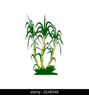 Sugarcane logo vector template symbol design Stock Vector