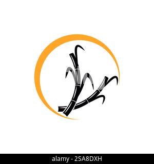 Sugarcane logo vector template symbol design Stock Vector