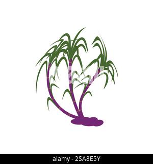 Sugarcane logo vector template symbol design Stock Vector