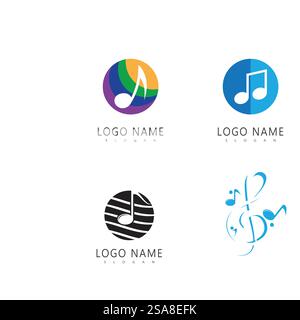 Music Note Logo Complex note music logo and symbol template vector icon Stock Vector Image ...