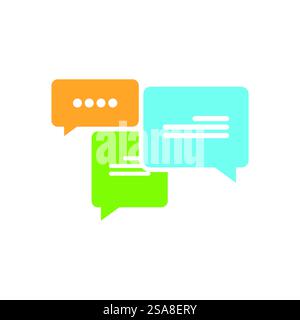Chat talk pixel perfect logo vector symbol Stock Vector
