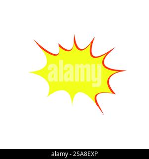 Comic explosion speech bubble vector shapes Stock Vector
