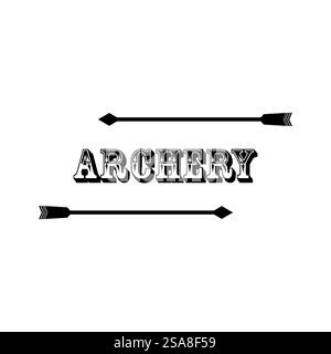 Archery logo vector ilustration flat design Stock Vector