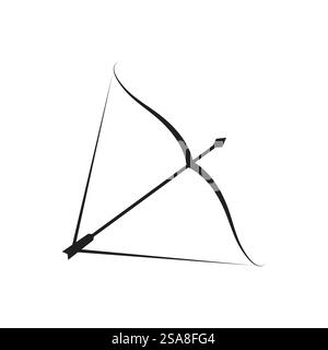 Archery logo vector ilustration flat design Stock Vector