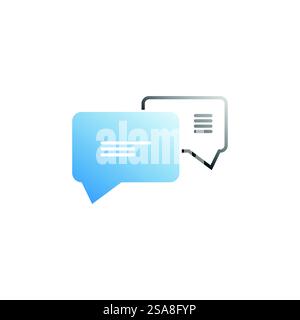 Chat talk pixel perfect logo vector symbol Stock Vector