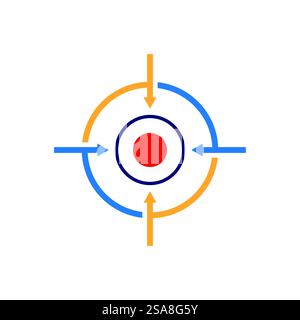 Target icon vector ilustration template Stock Vector