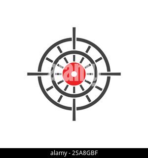 Target icon vector ilustration template Stock Vector