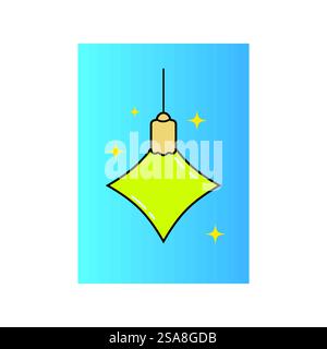 Hanging ornaments bulb template symbol design Stock Vector
